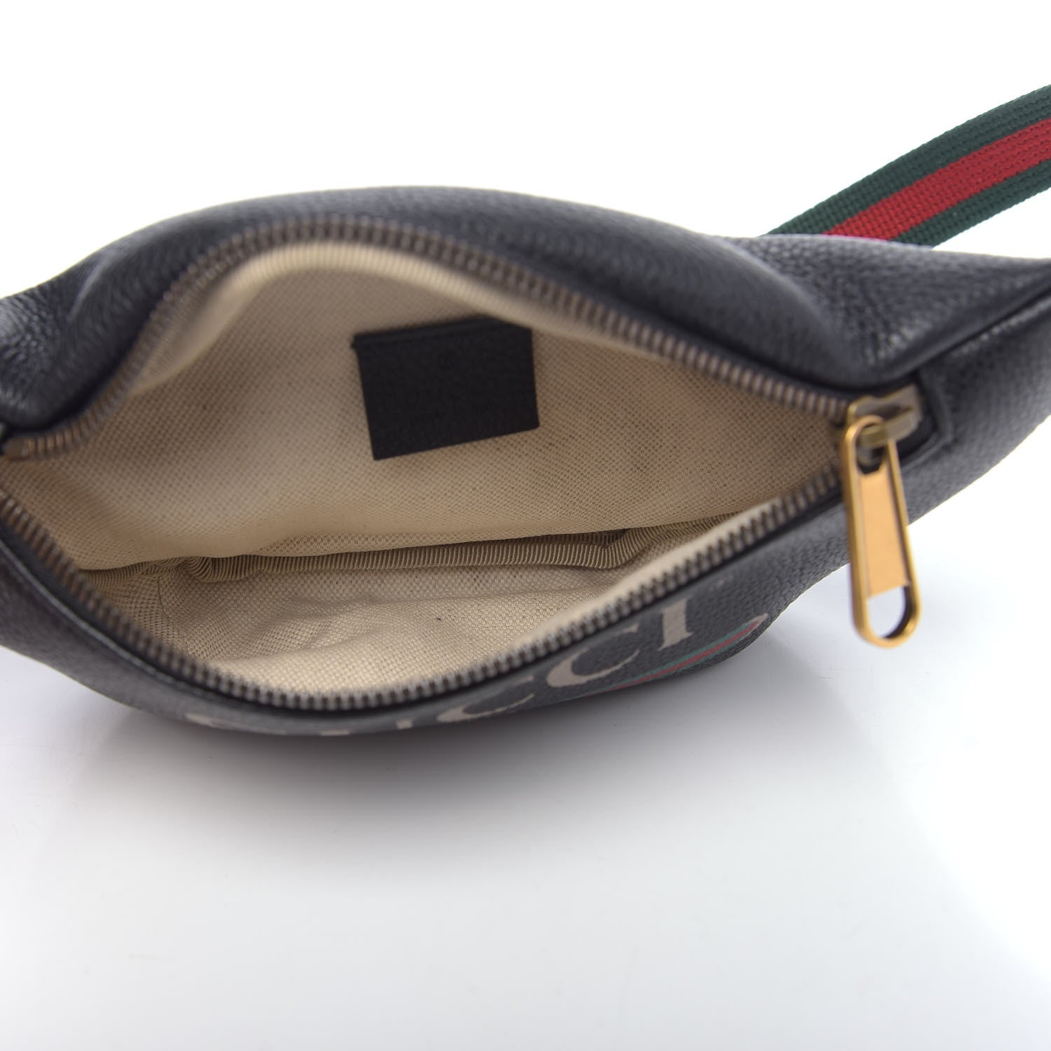 Gucci Grained Calfskin Small Logo Belt Bag Black 5 of 10