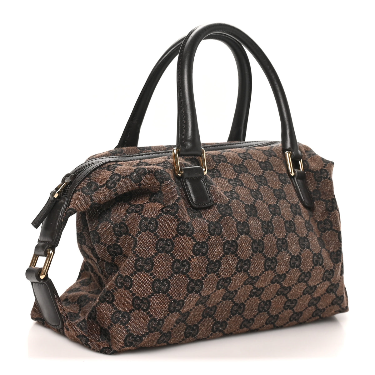 Gucci Monogram Small Boston Dark Brown 3 of 10