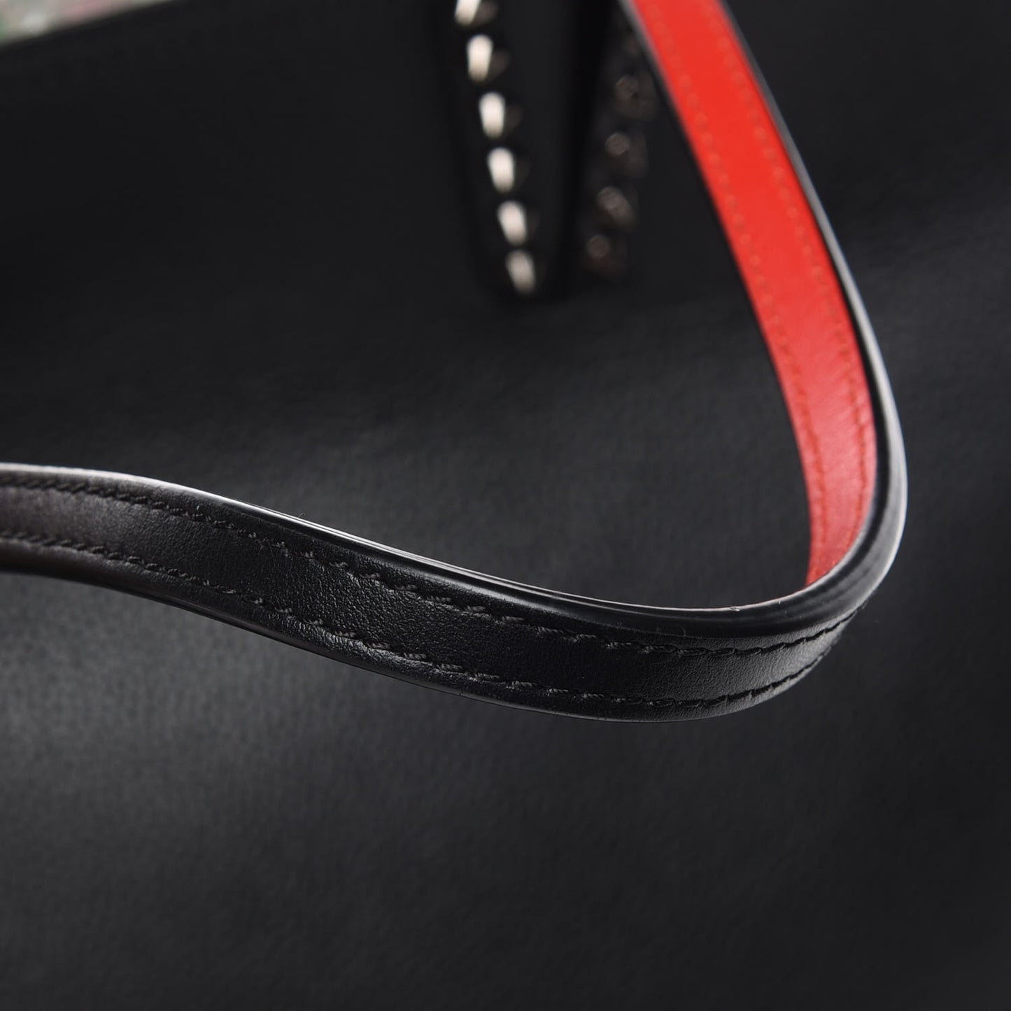 Calfskin Spikes East West Cabata Tote Black