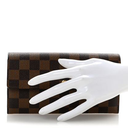 Louis Vuitton Damier Ebene Sarah Wallet 2 of 10
