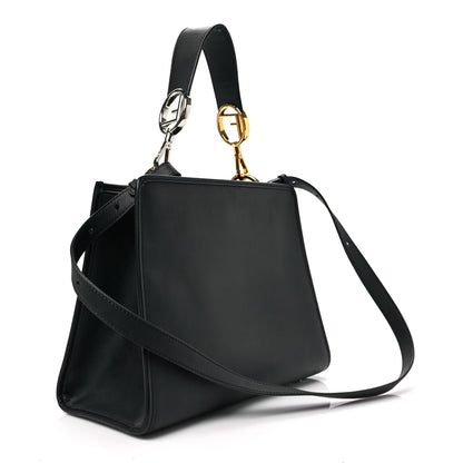 Fendi Vitello Century F is Fendi FF 1974 Embossed Small Runaway Satchel Black Maya 3 of 7