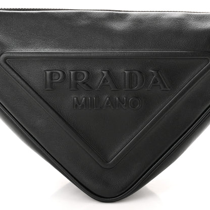 Prada Grace Lux Triangle Shoulder Bag Black 8 of 10