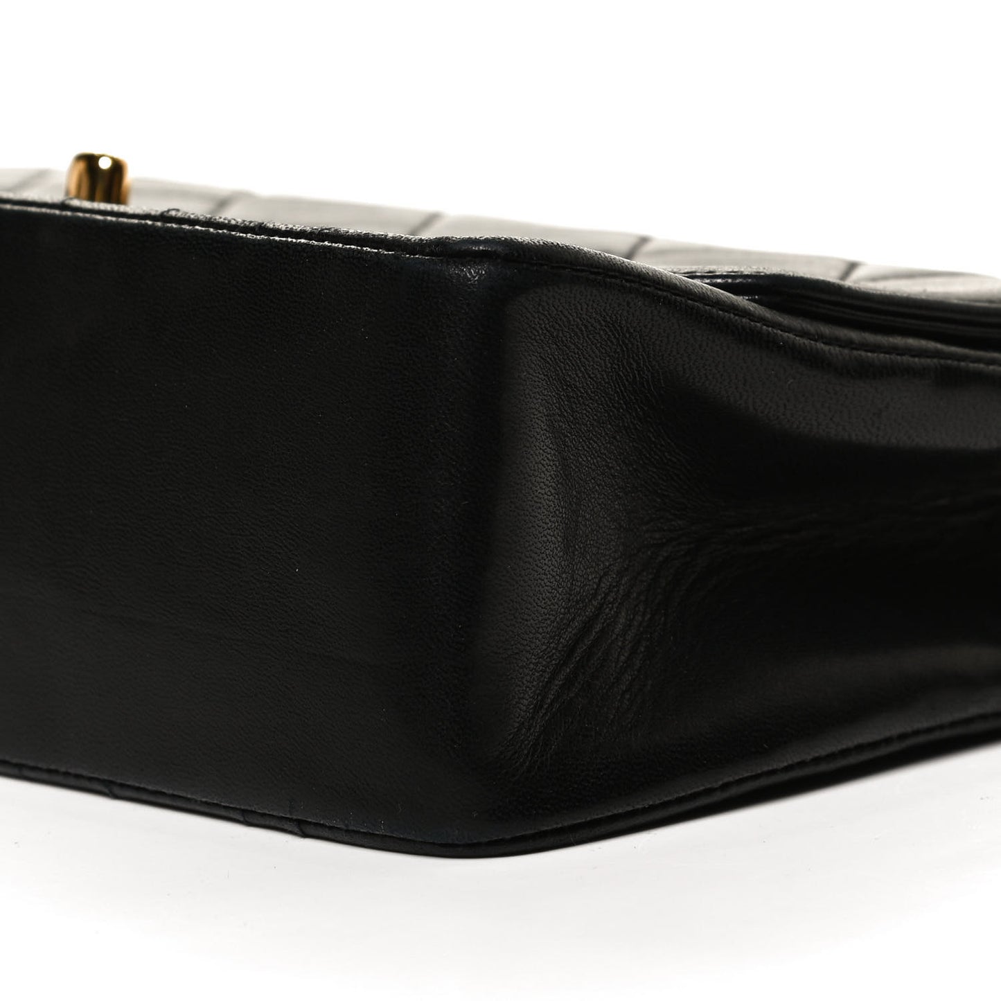 Lambskin Quilted Small Single Flap Black