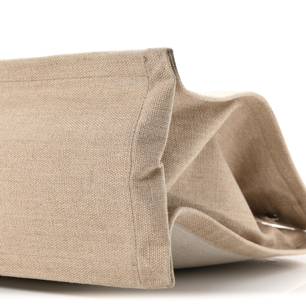 Saint Laurent Linen Calfskin Rive Gauche Tote Greggio Natural 10 of 10