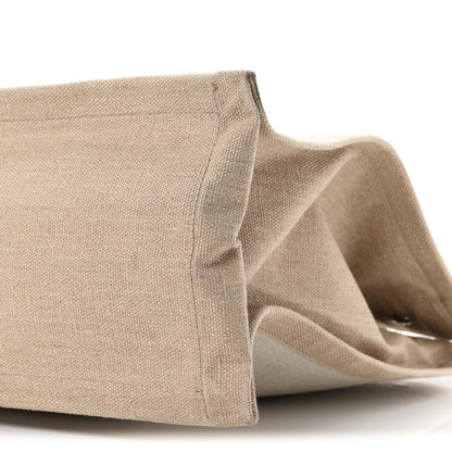 Saint Laurent Linen Calfskin Rive Gauche Tote Greggio Natural 10 of 10