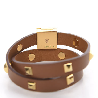 Hermes Swift Medor Infini Cloute Double Tour Bracelet T2 Gold 4 of 6