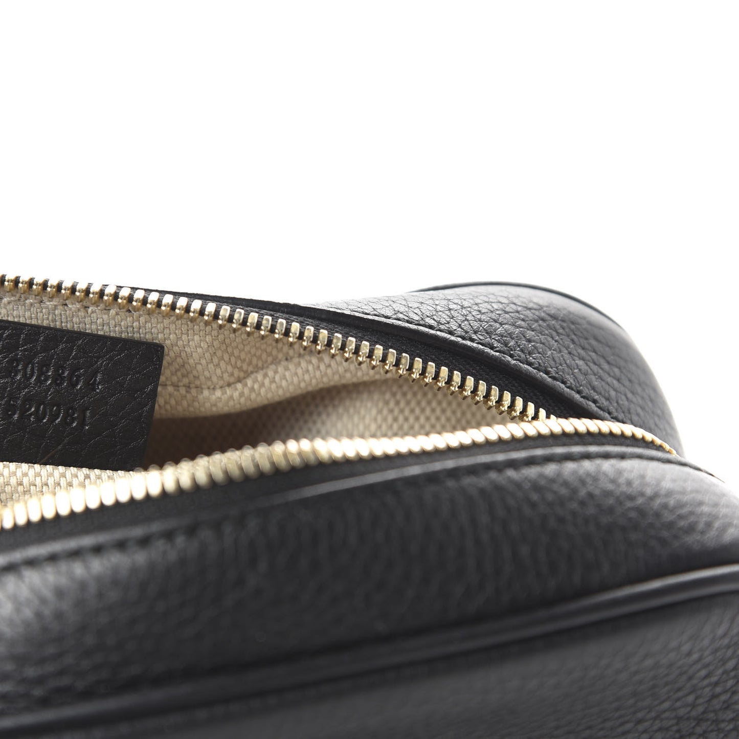 Pebbled Calfskin Small Soho Disco Bag Black