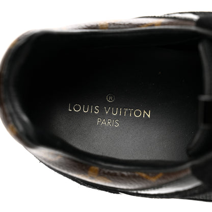 Louis Vuitton Suede Monogram Run Away Sneakers 40 Black 7 of 8