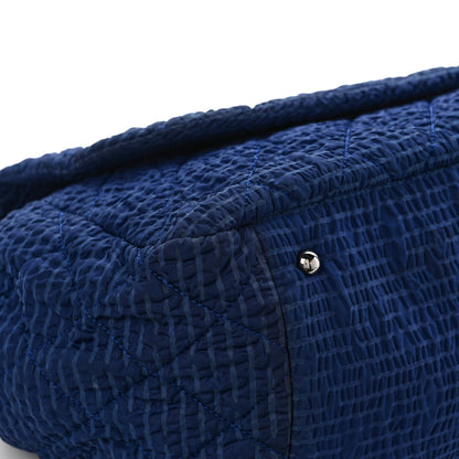 Chanel Nylon Patent Quilted CC Accordion Flap Bag Blue 12 of 13