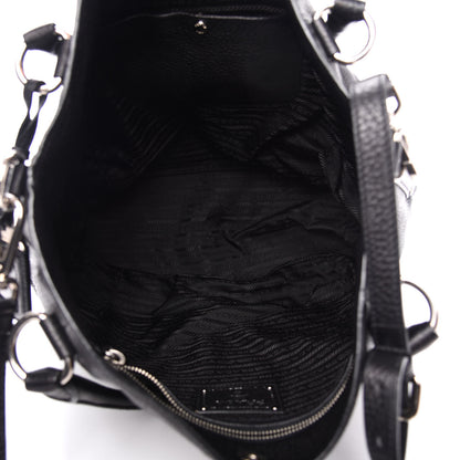 Prada Vitello Daino Tote Black 5 of 12
