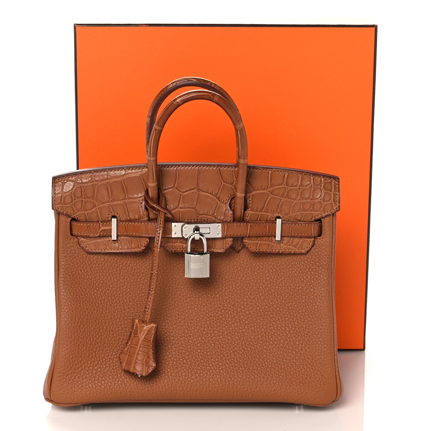 Togo Matte Alligator Birkin Touch 25 Gold