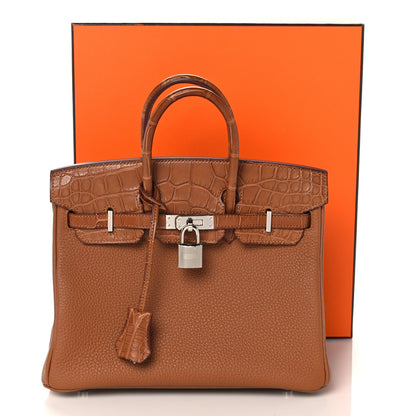 Hermes Togo Matte Alligator Birkin Touch 25 Gold 35 of 35