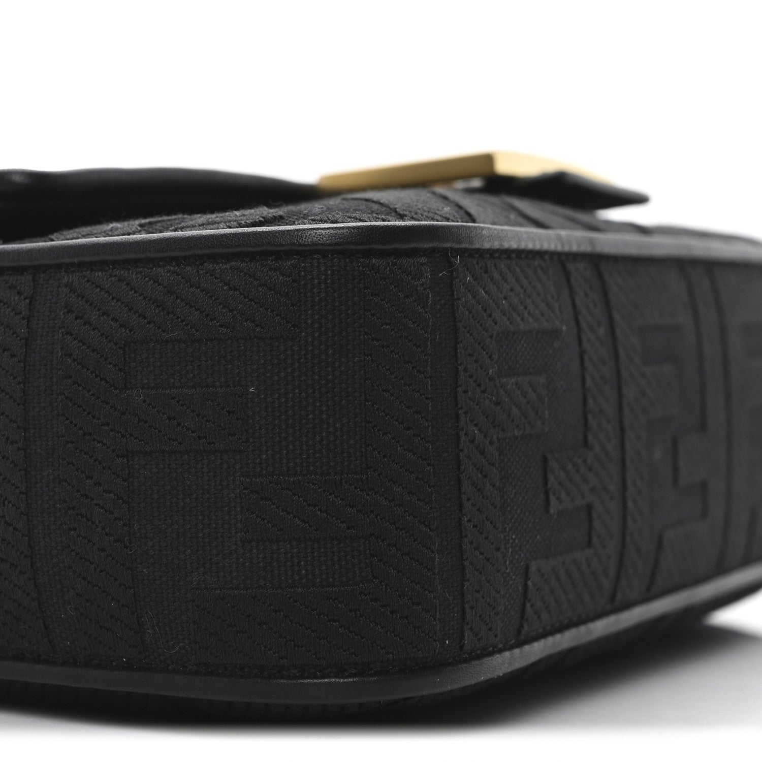 Fendi Canvas Vitello King Extra Strap FF Embroidered Baguette Black 8 of 9
