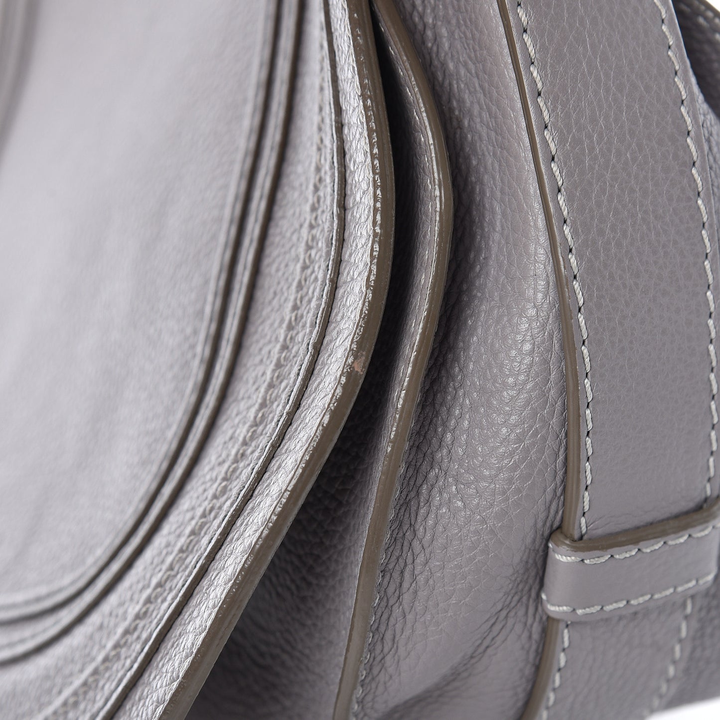 Calfskin Medium Marcie Round Crossbody Bag Cashmere Grey