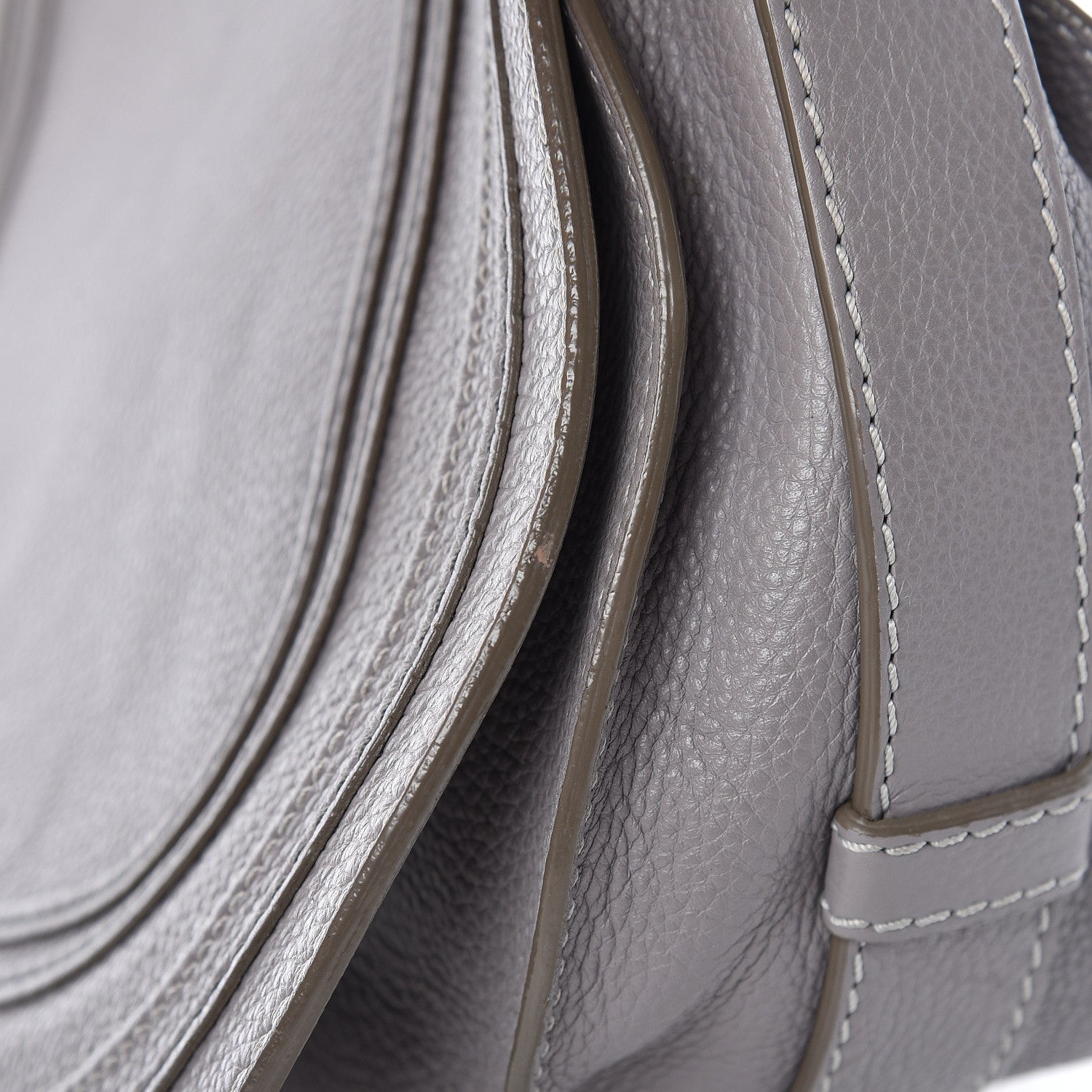 Chloe Calfskin Medium Marcie Round Crossbody Bag Cashmere Grey 14 of 15