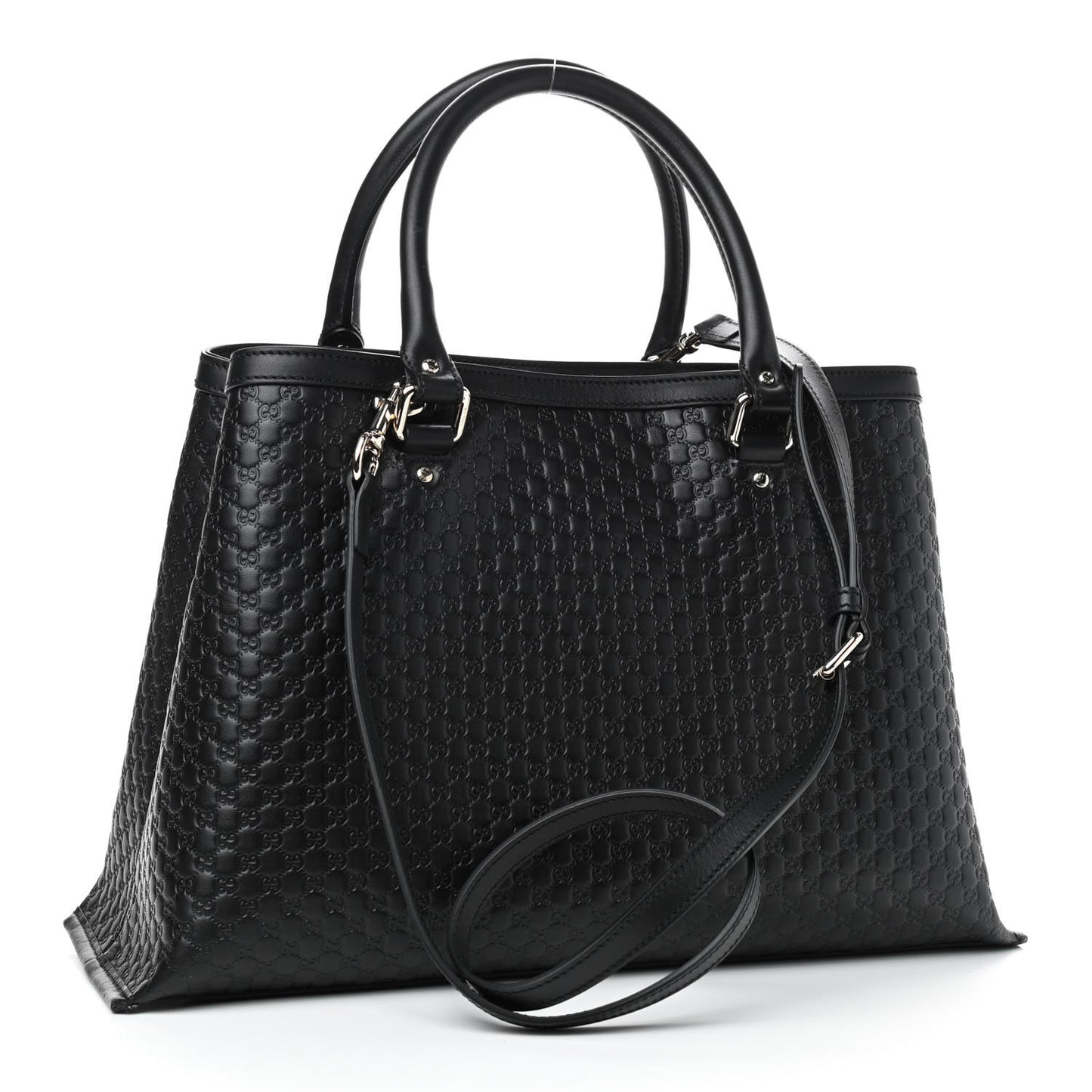 Soft Microguccissima Medium Tote Black