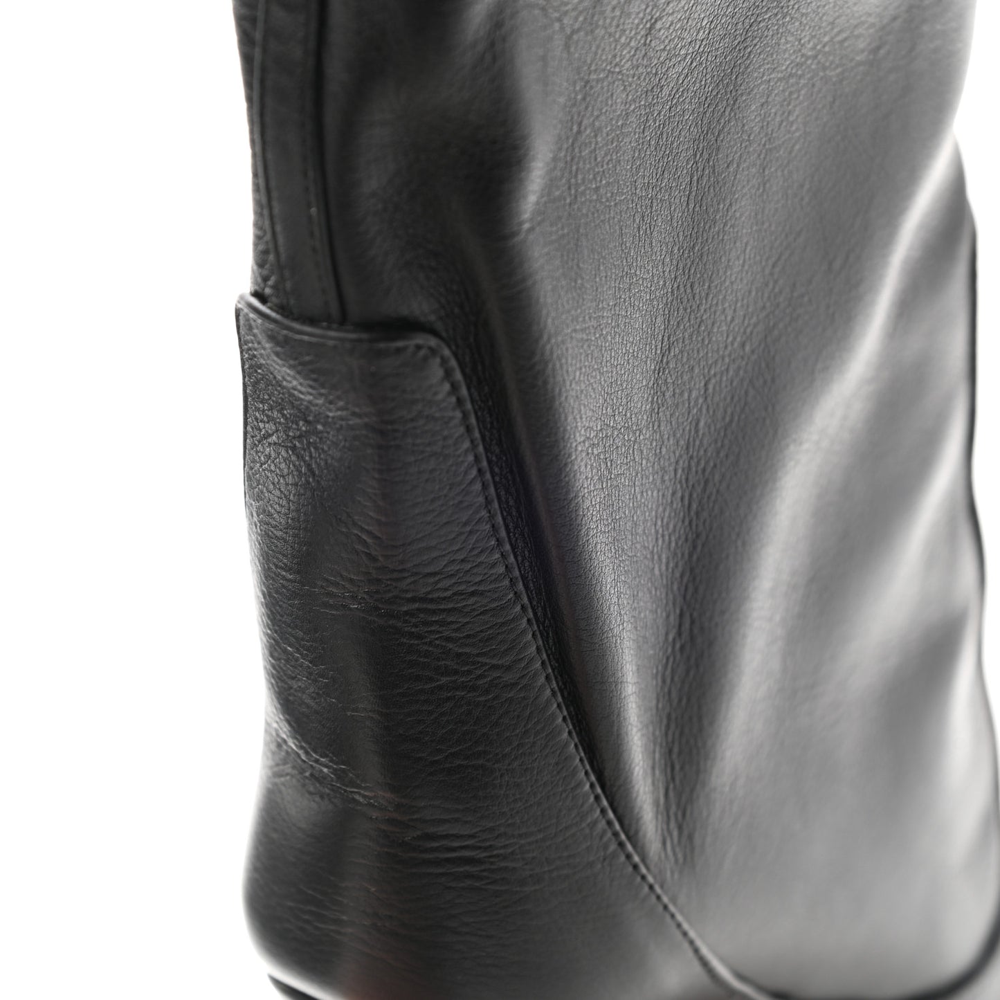 Calfskin Knee High Mavis 100 Boots 40.5 Black