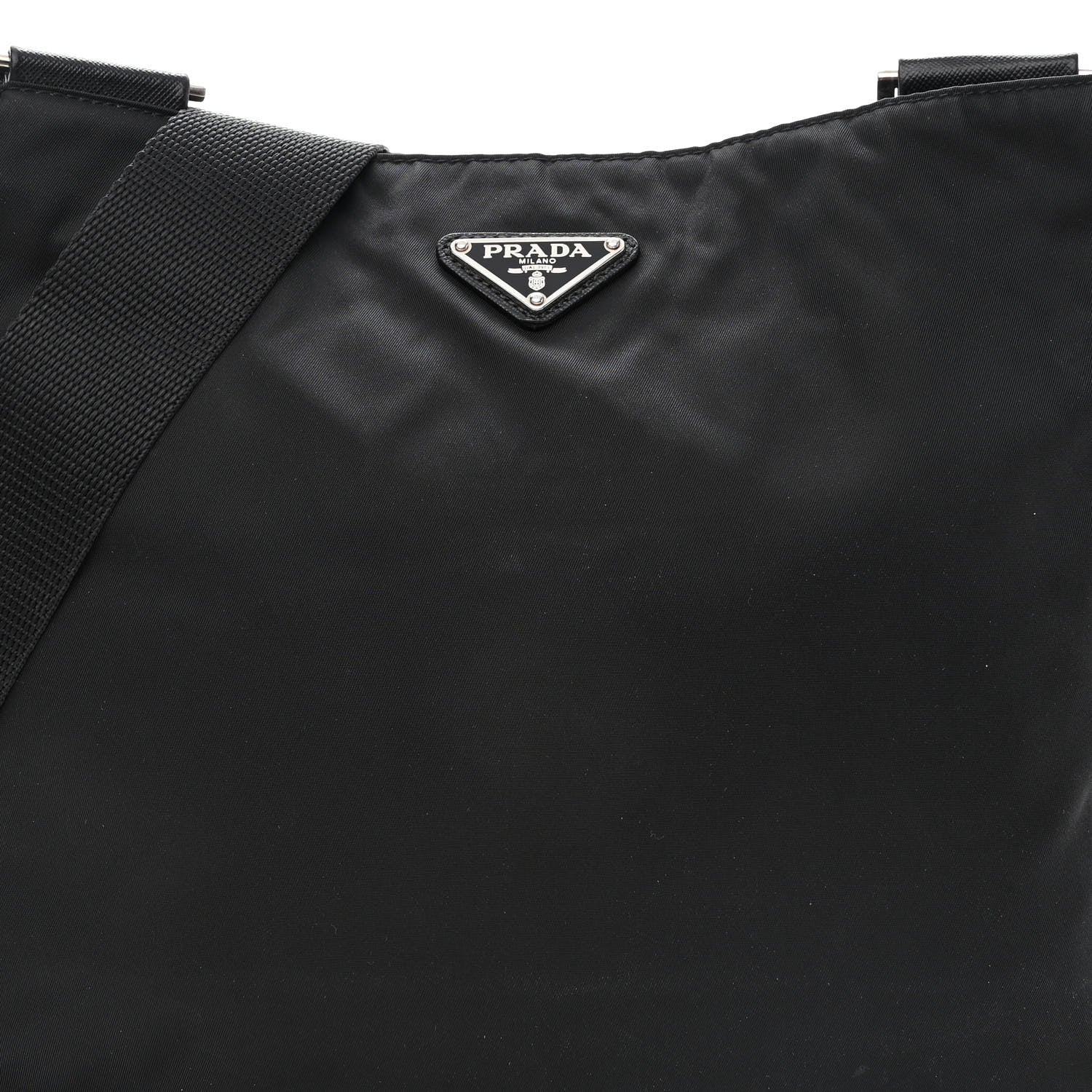 Prada Nylon Vela Flat Messenger Bag Black 10 of 12