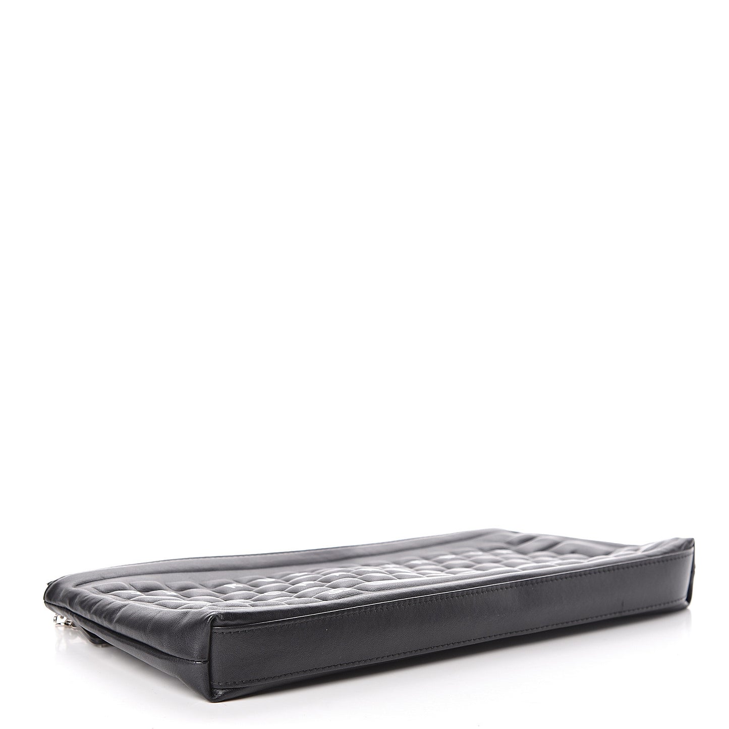 Metallic Calfskin Keyboard Pouch Black