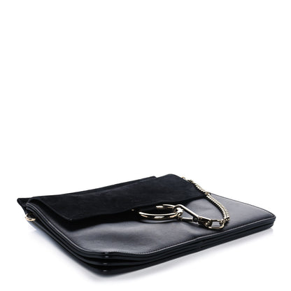 Chloe Suede Calfskin Medium Faye Shoulder Bag Black 3 of 11