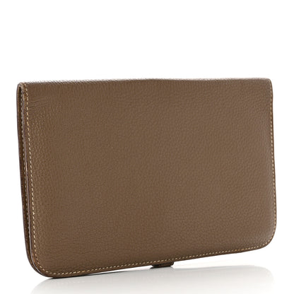 Hermes Togo Dogon Duo Wallet Etoupe 2 of 10