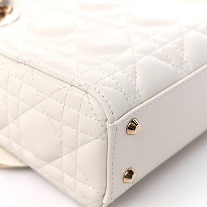 Christian Dior Lambskin Cannage Mini Lady Dior White 9 of 10