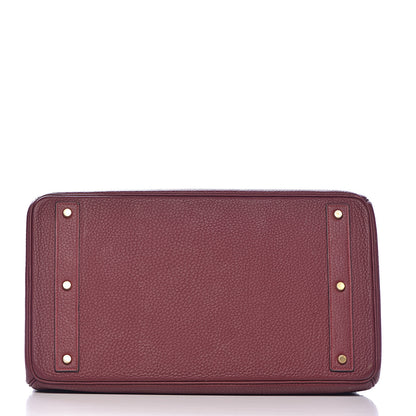 Hermes Fjord HAC Birkin 45 Rouge H 26 of 43