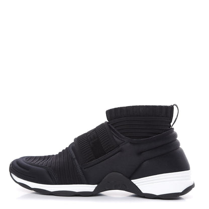 Chanel Stretch Fabric CC Sneakers 37 Black 1 of 9