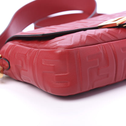 Fendi Nappa FF 1974 Embossed Baguette Fragola 6 of 10