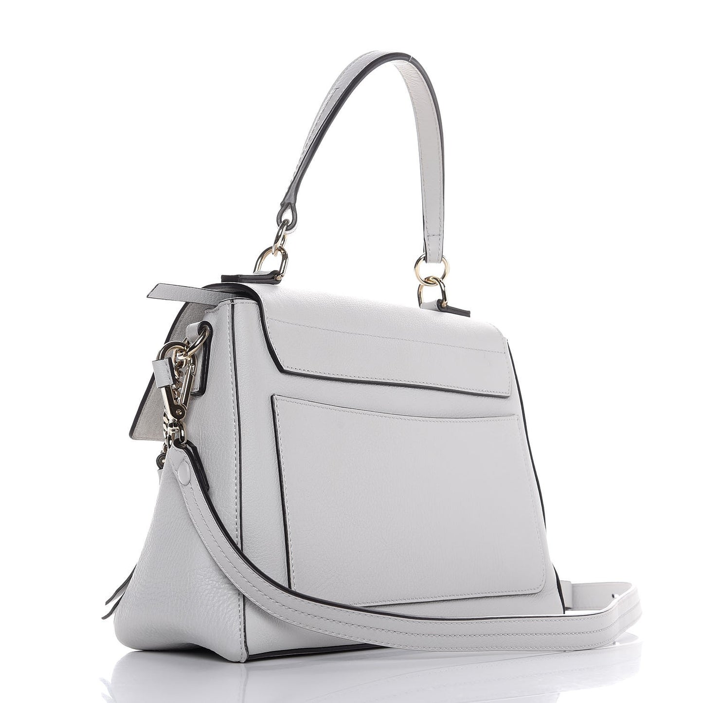 Calfskin Small Faye Day Shoulder Bag Airy Grey