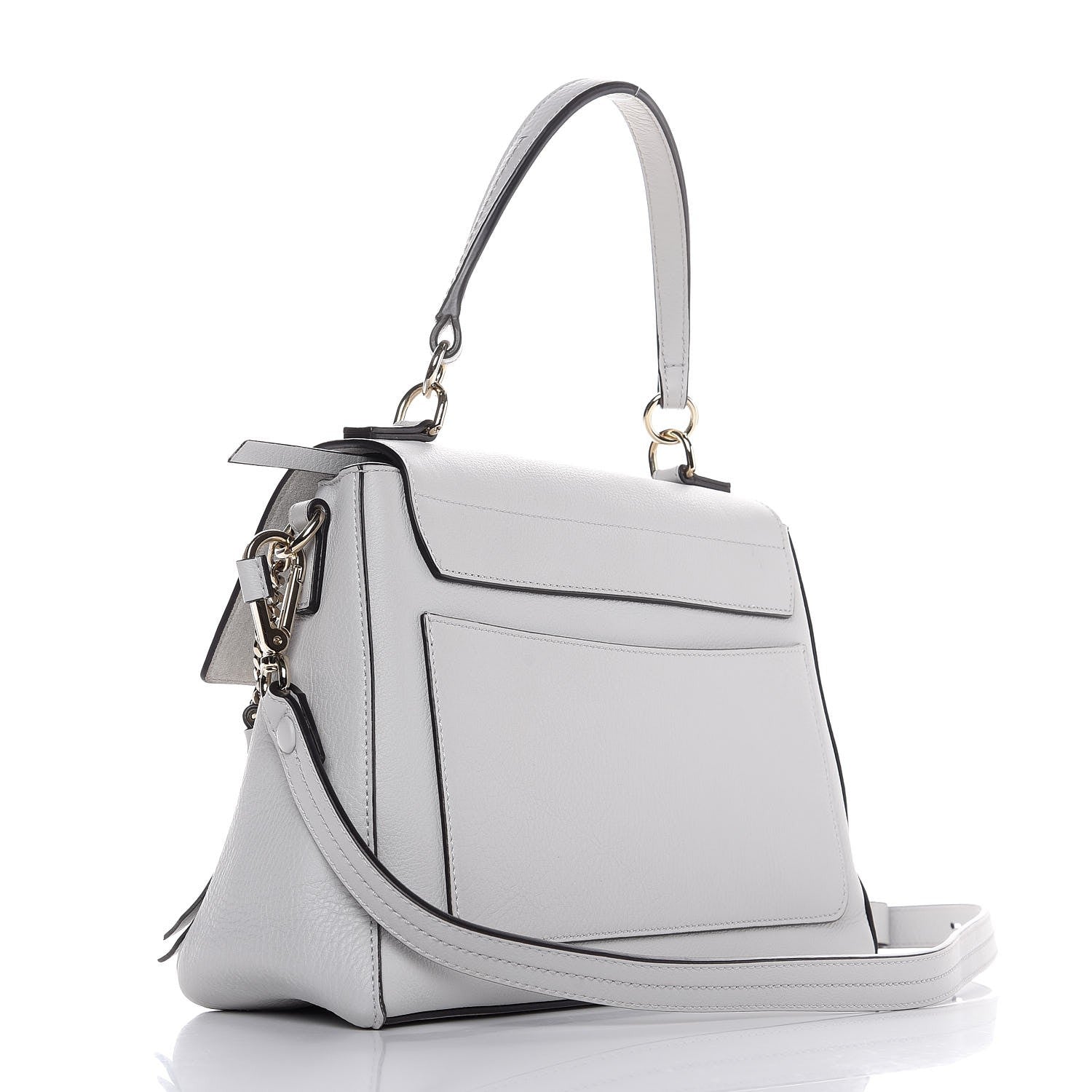 Chloe Calfskin Small Faye Day Shoulder Bag Airy Grey 4 of 9