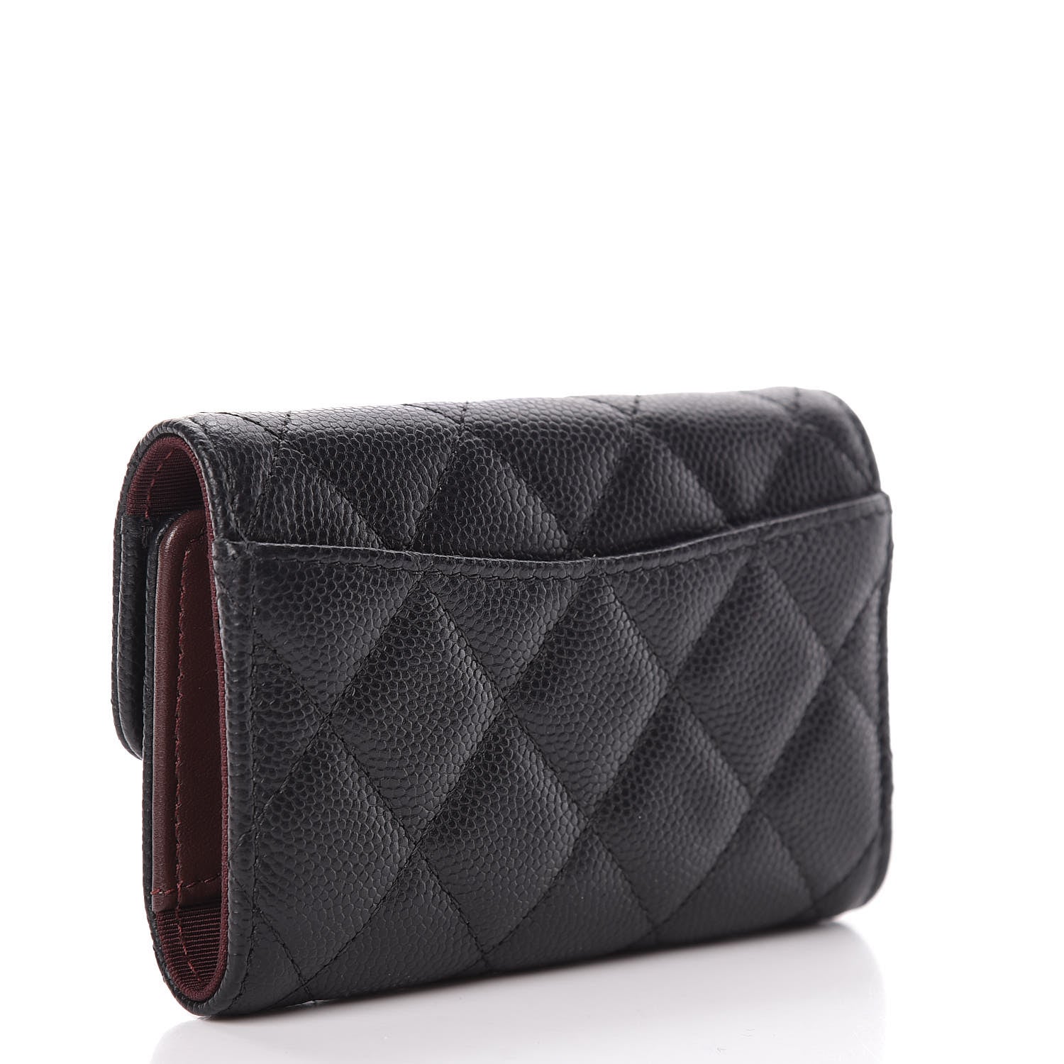 Chanel Caviar Quilted Classic 4 Key Holder Wallet Black 3 of 9