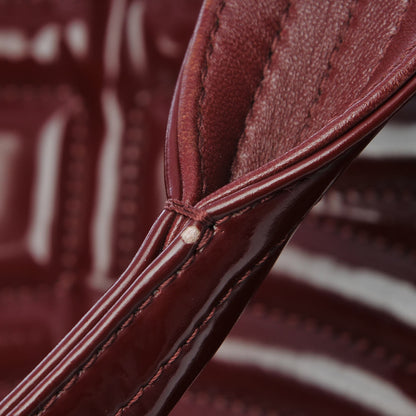 Chanel Vinyl Coco Ming Grand Shopping Tote Burgundy 8 of 9