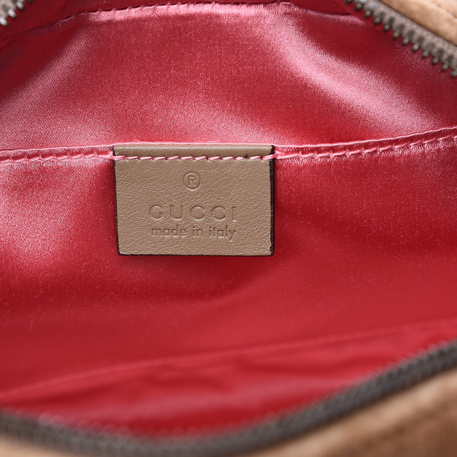 Gucci Velvet Matelasse Small GG Marmont Chain Shoulder Bag Taupe 6 of 10