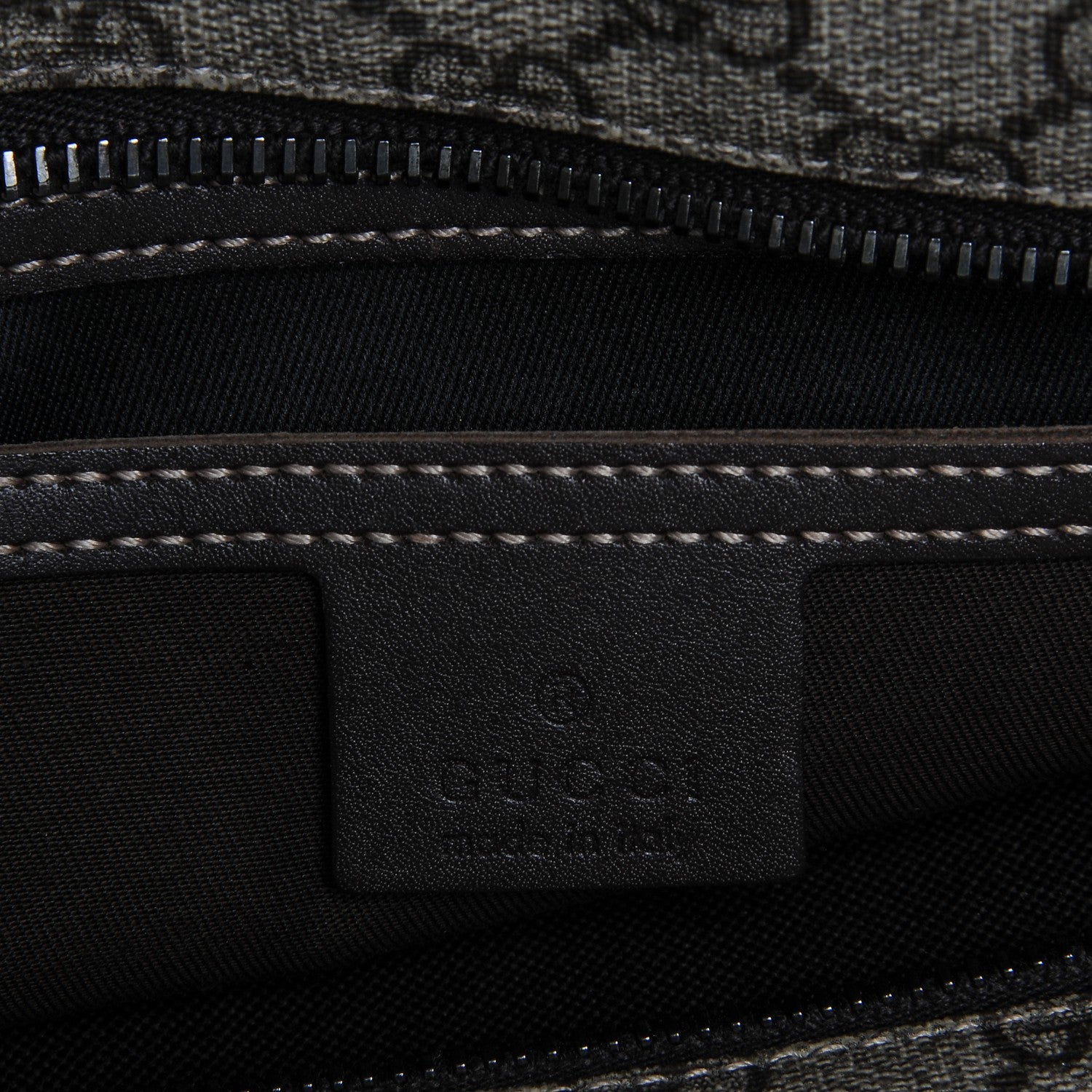 Gucci GG Supreme Monogram Medium Zippered Shopping Tote Dark Brown 8 of 9