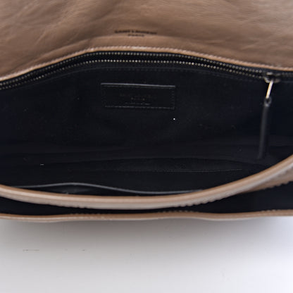 Saint Laurent Crinkled Calfskin Matelasse Monogram Medium Niki Chain Satchel Light Taupe 7 of 10