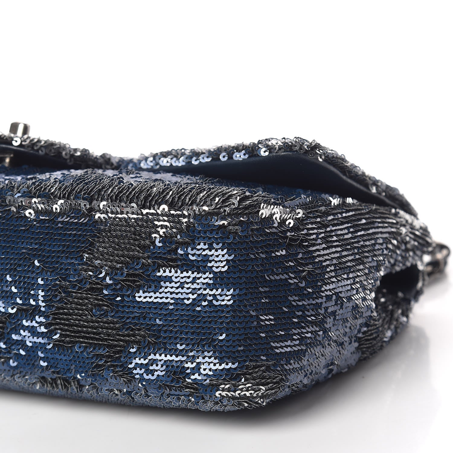 Chanel Sequin Medium Coco Cuba Single Flap Blue 9 of 13