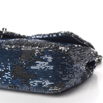 Chanel Sequin Medium Coco Cuba Single Flap Blue 9 of 13