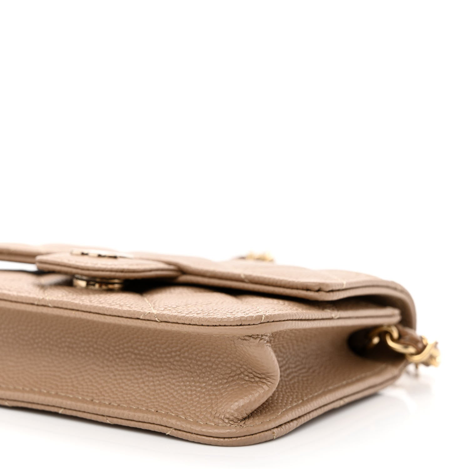 Chanel Caviar Quilted Mini Chain Bag Dark Beige 11 of 12
