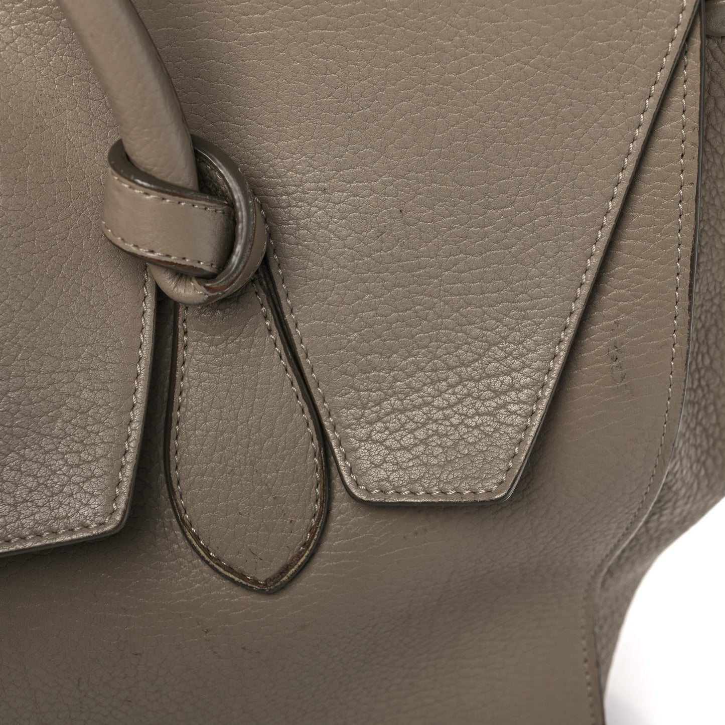 Crisped Calfskin Medium Tie Knot Tote Taupe