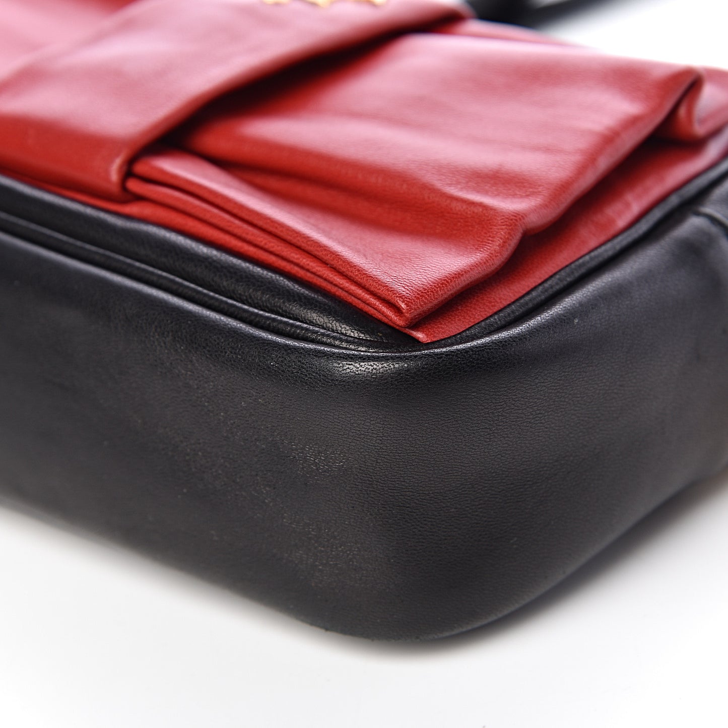 Nappa Fiocco Bow Crossbody Clutch Black Fuoco