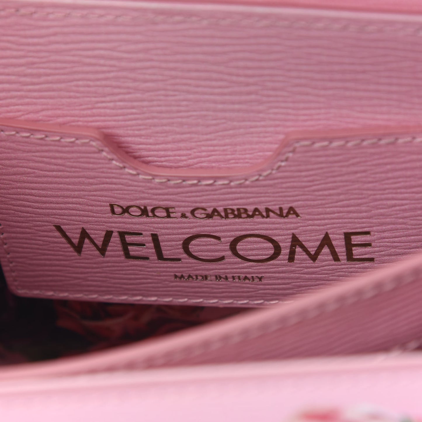 Vitello Peonie Printed Welcome Satchel Pink