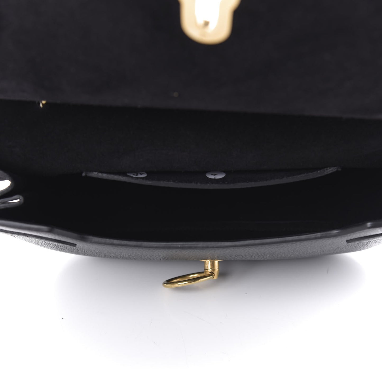Small Classic Grain Calfskin Amberley Satchel Black