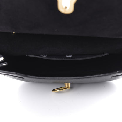 Mulberry Small Classic Grain Calfskin Amberley Satchel Black 5 of 9