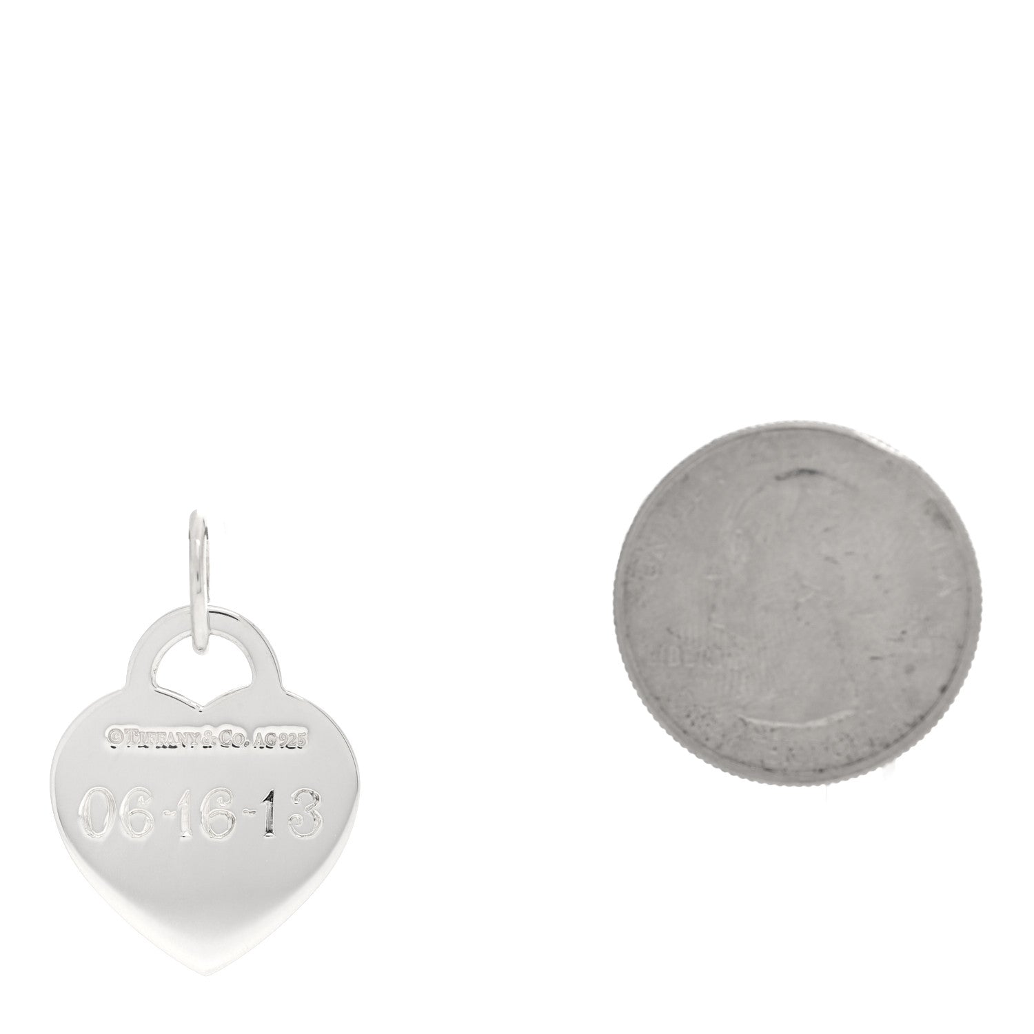 Tiffany Sterling Silver Notes I Love You Heart Pendant 2 of 3