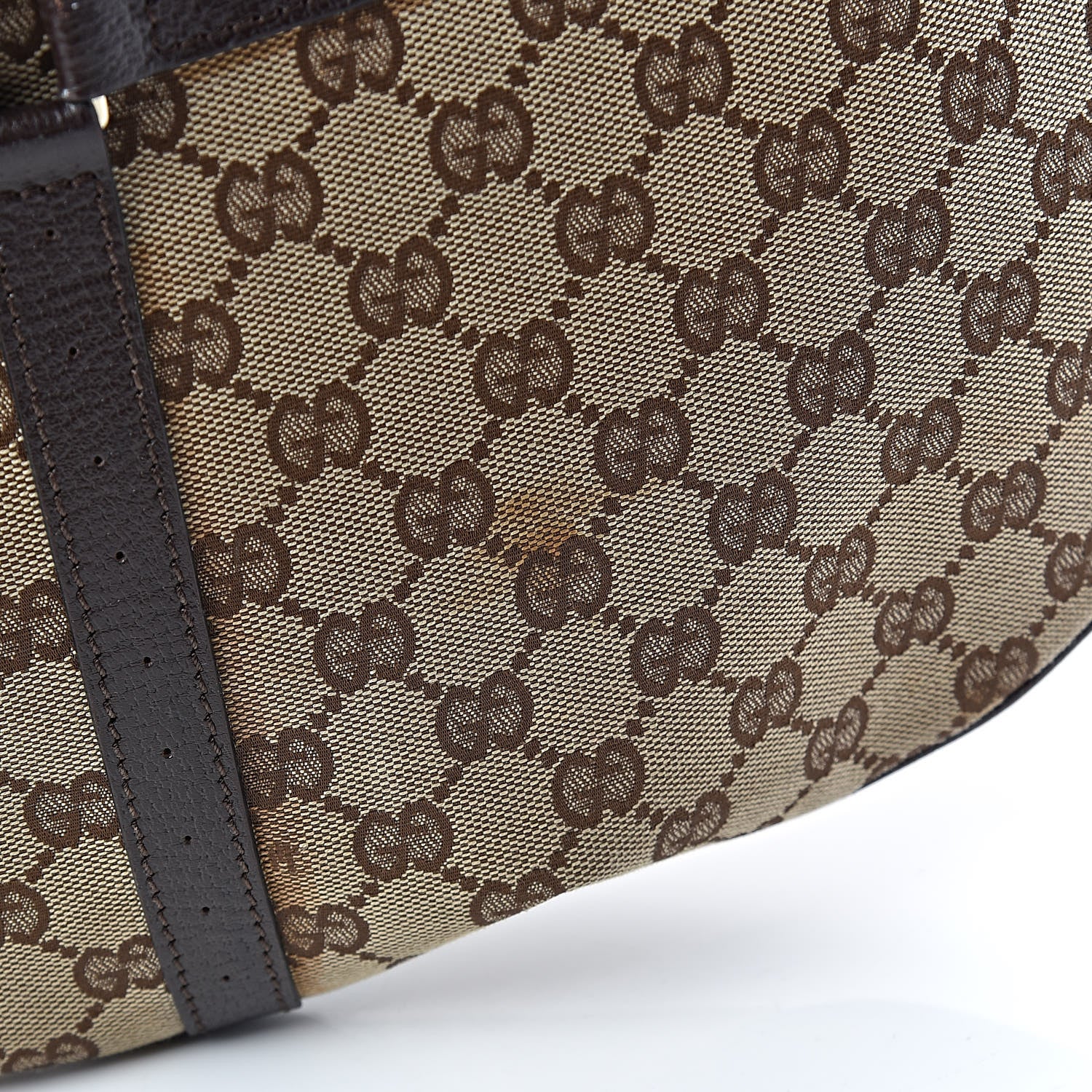 Gucci Monogram Web GG Reins Hobo Brown 9 of 14