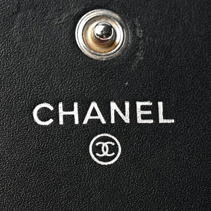 Chanel Calfskin Quilted Cambon Long Double Wallet Black 6 of 13