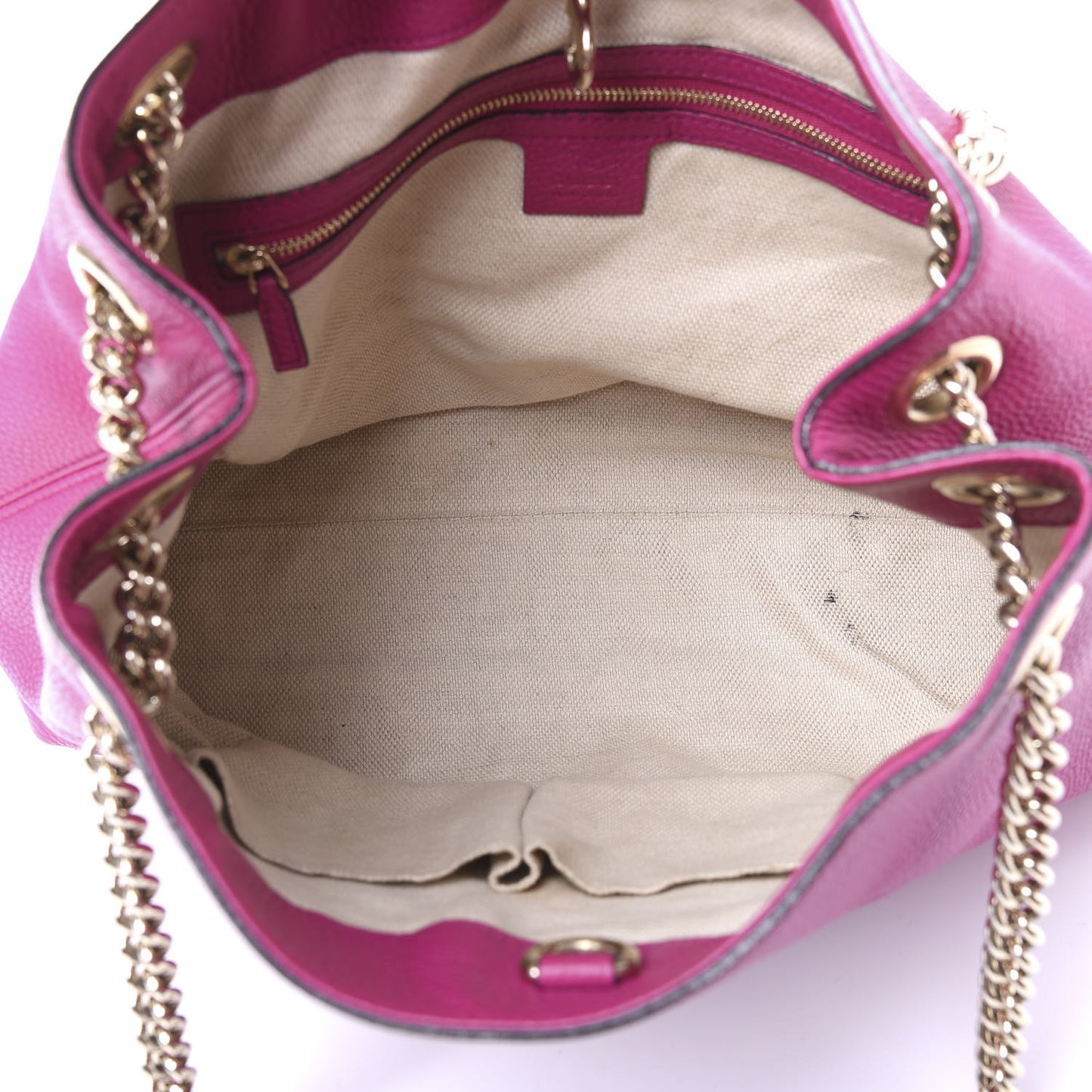Cellarius Calfskin Medium Soho Chain Shoulder Bag Bright Bouganville