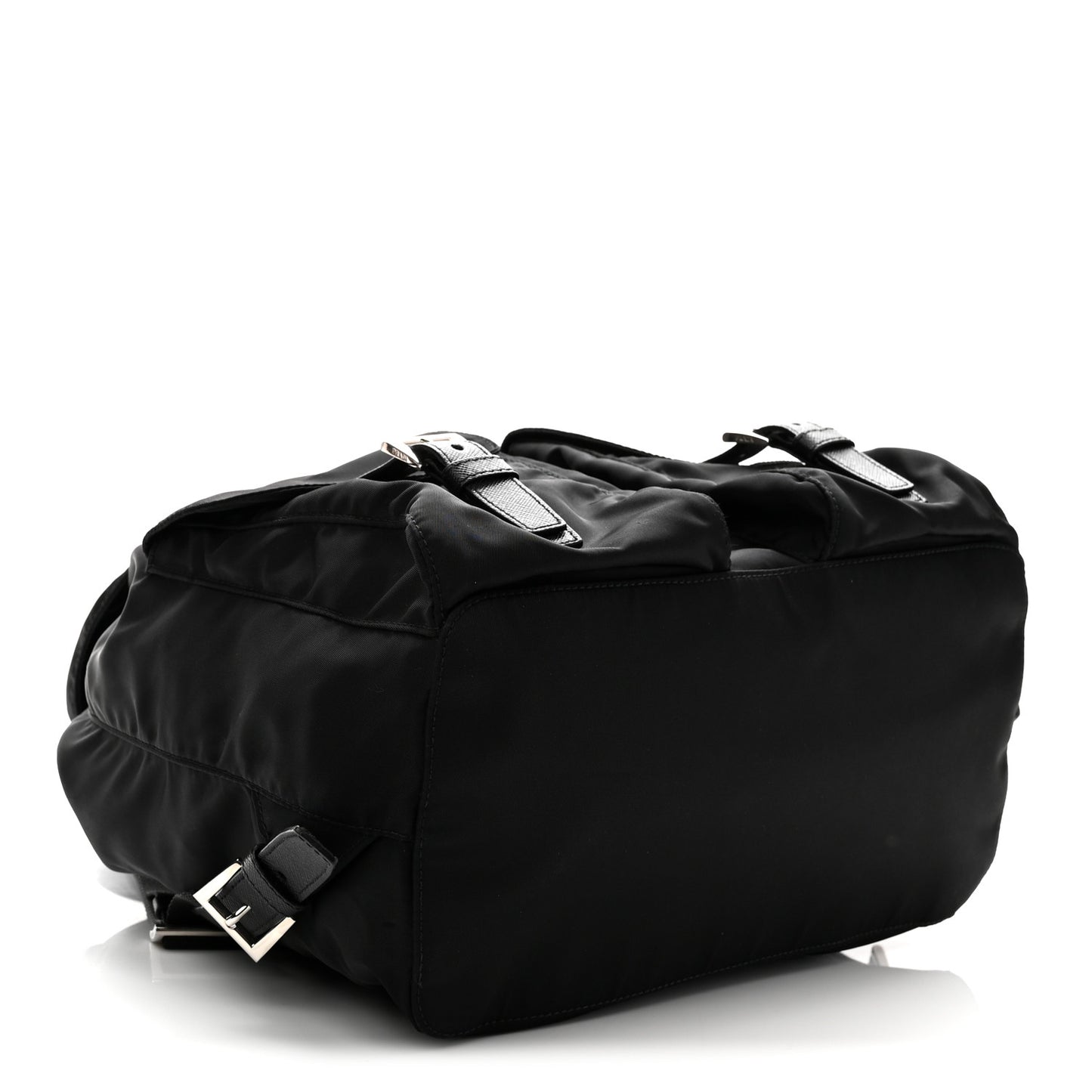 Tessuto Nylon Saffiano Medium Backpack Black