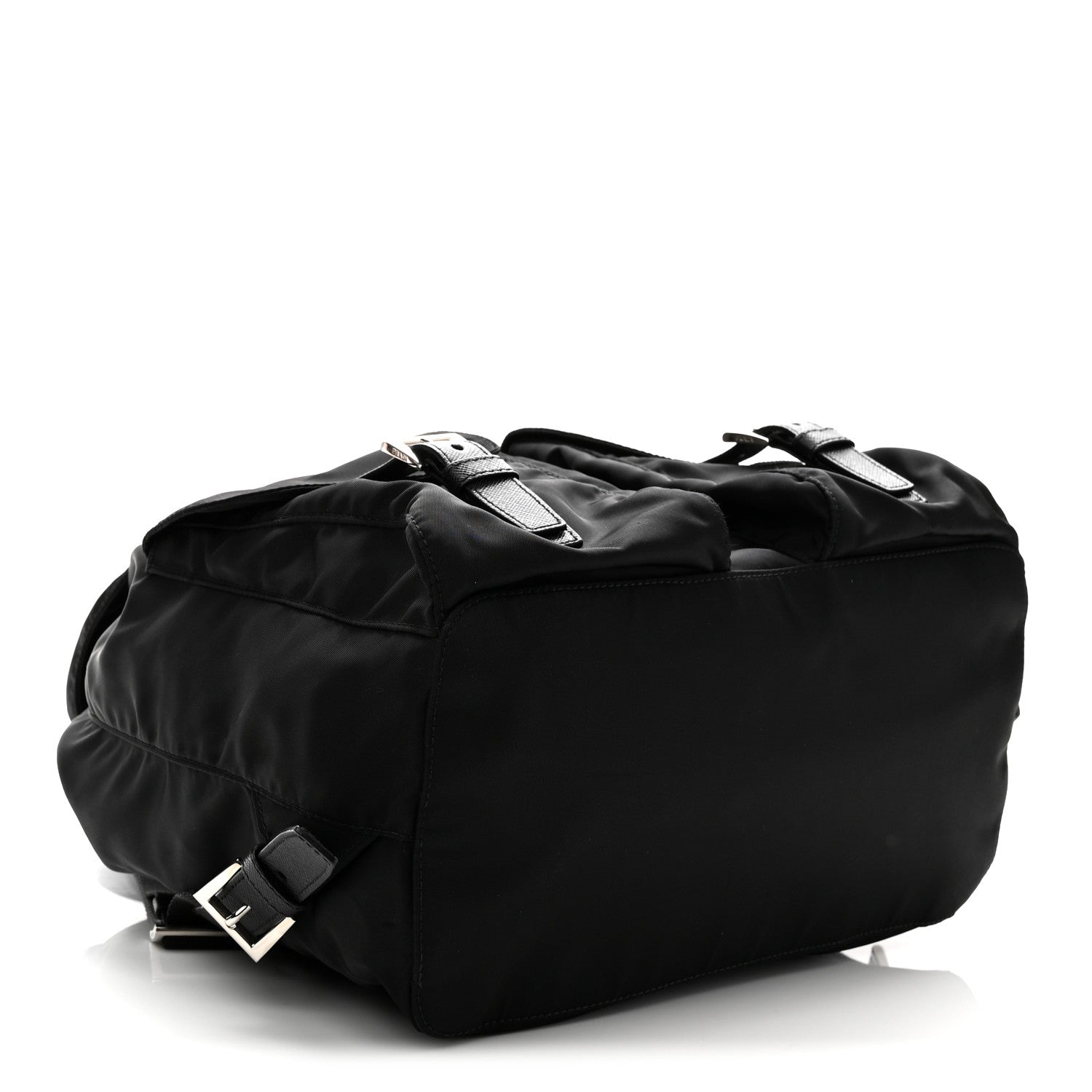 Prada Tessuto Nylon Saffiano Medium Backpack Black 3 of 9